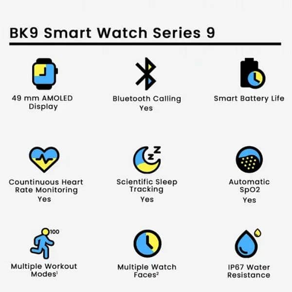 BK9 Smart Watch Series 9 Amoled Display 1