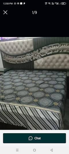 wooden bed set with side tables and dressing 03008125456