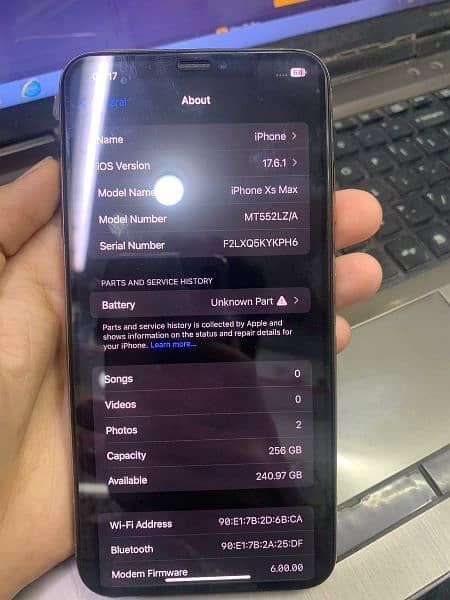 Iphone XsMaxx PTA APPROVED 256GB CONDITION 10/09 1