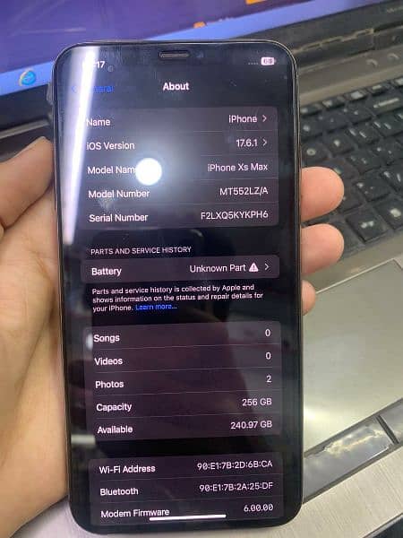 Iphone XsMaxx PTA APPROVED 256GB CONDITION 10/09 6