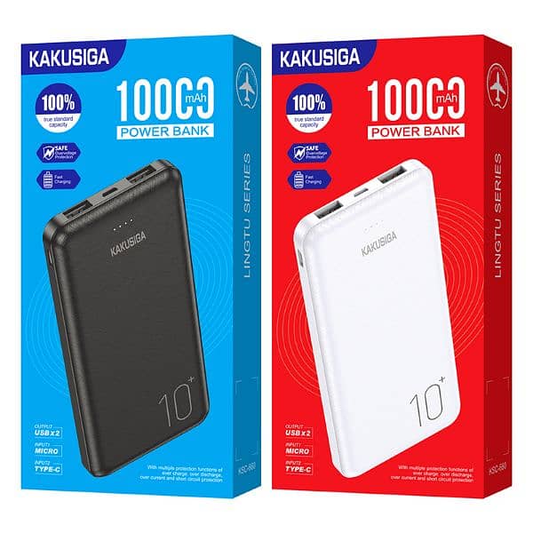 Kakusiga 10000mAh Power Bank – Fast Charging, Dual USB, Compact Design 1