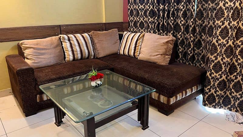 L Shape Sofa with Center Table 4