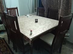 brown 6 chair dining table