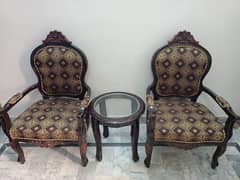 2 chair with table