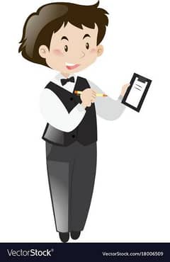 Waiter required Salary plus commission per order