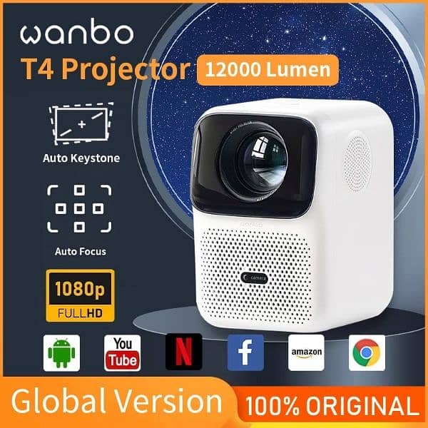 Wanbo T4 1920x1080 android projector Call. 03453179146 0