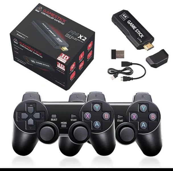 DOUBLE WIRELESS CONTROLLER'S GD10 GAME STICK 37,000+Games 0