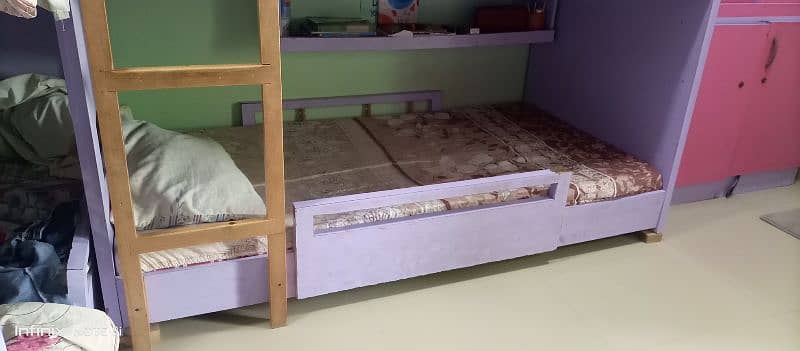 kids bunk beds with Molty foam mattress and room furniture 2