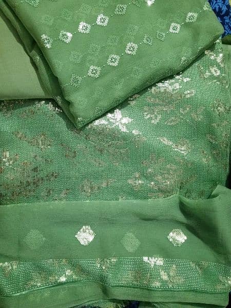 brand new shafoon sitara work unstitched 3pc dress 0