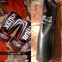 boxing bag and punching gloves original