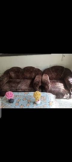 sofa set and table 1 single bed with mattress