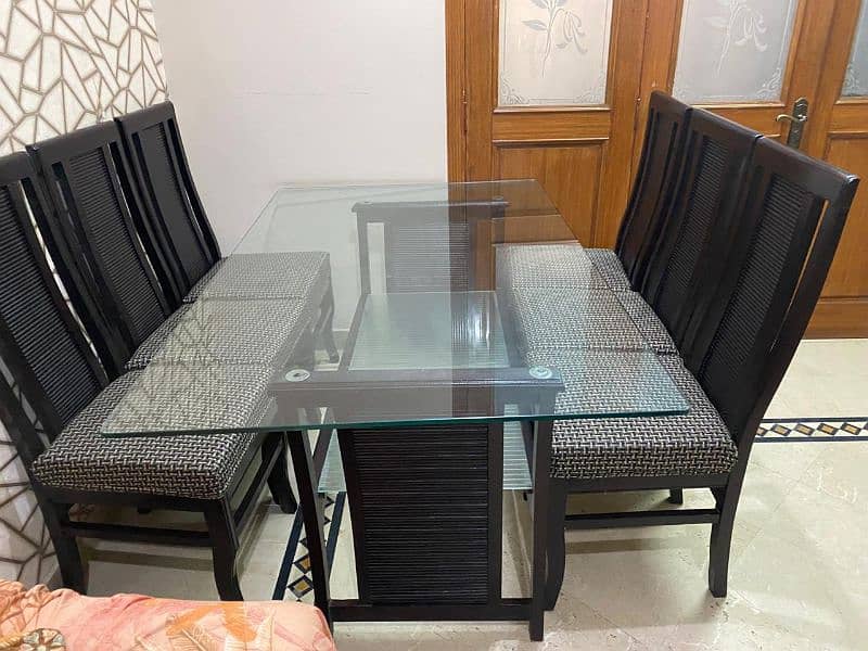 pure shesham wood dining table with 6 chairs 5