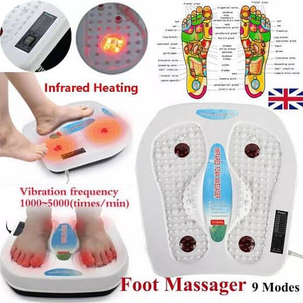 Electric Foot Massager Machine Vibrating Massage Infrared Heating 3