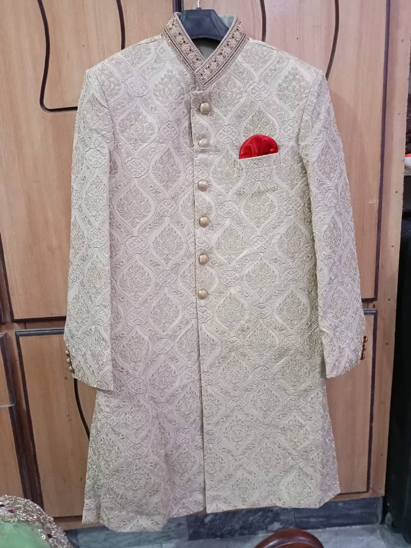 Designer sherwani qulla and khussa for sale 3