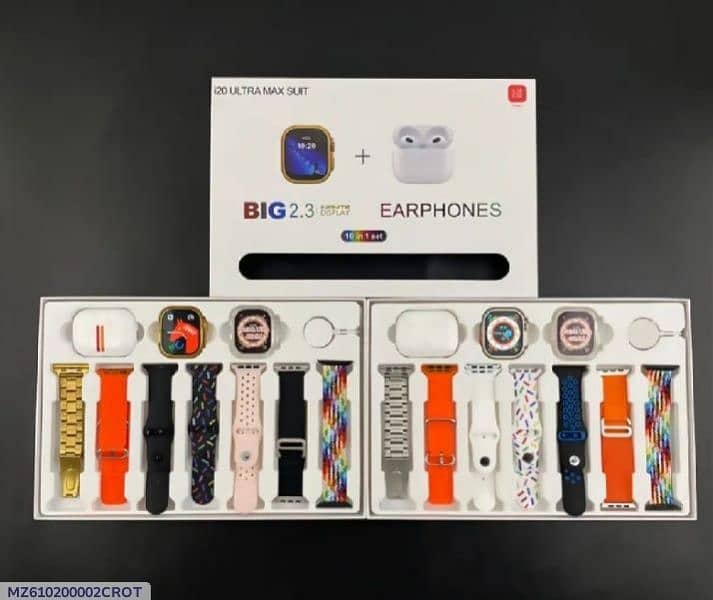 7 straps smart watch with airbuds pro 0