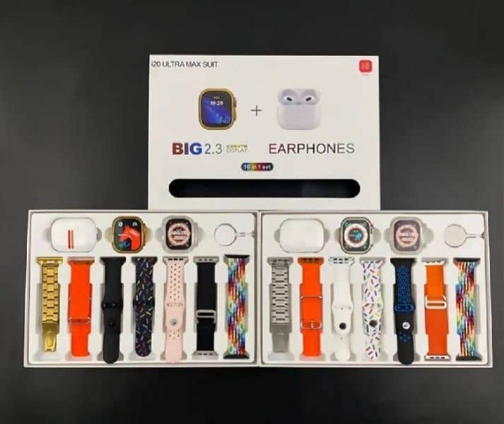 7 straps smart watch with airbuds pro 3