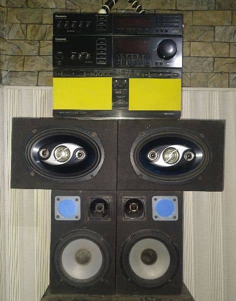 Car speakers, Panasonic deck, dack, amplifier 2 woofer 8