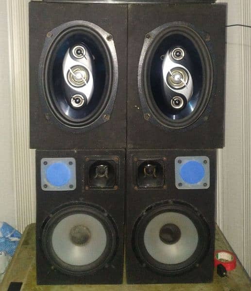 Car speakers, Panasonic deck, dack, amplifier 2 woofer 10