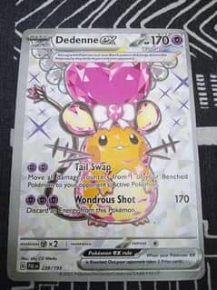 Dedenne ex original Pokémon card.