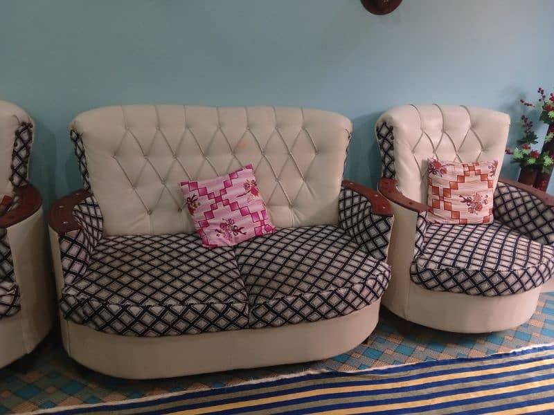 sofa set 7 seater pore white 1