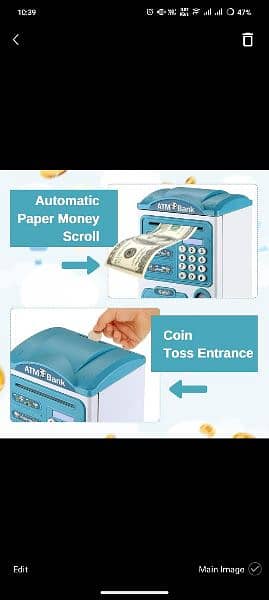 Money Box With Password & Fingerprint sensing Best Gifts For Kids 1