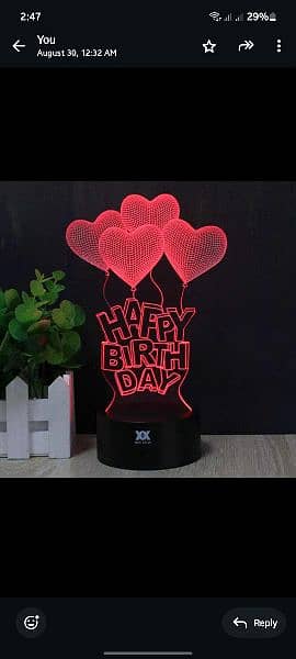 Happy birthday Customized Led lamp 2