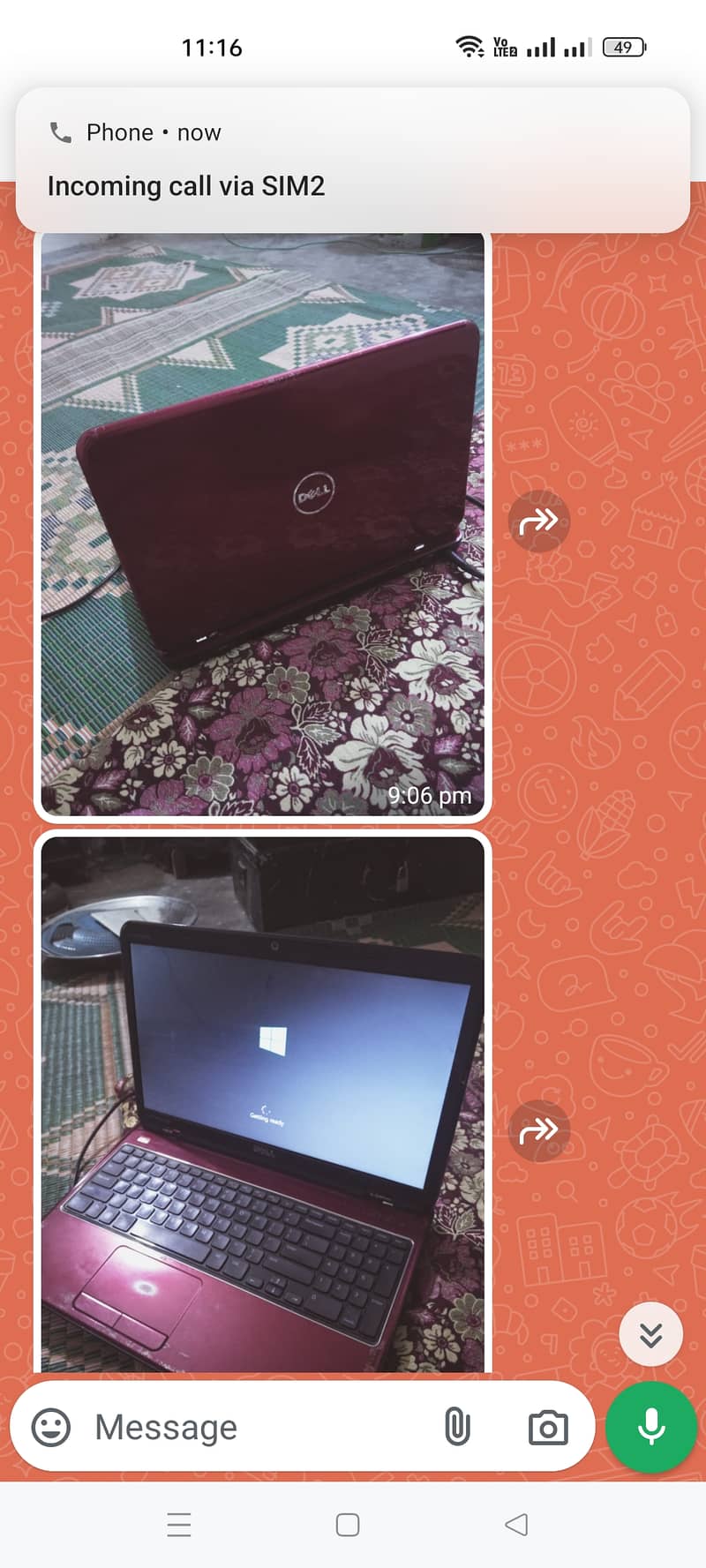 Dell laptop core i3 ram 4gb, HDD 500 GB good condition urgent sale 1