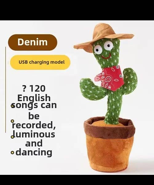 USB Rechargeable Dancing Cactus Toy's For Kid's 2