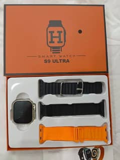 S9 Ultra Smartwatch with 3 straps New Arrival