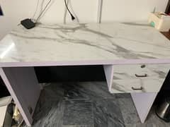 Slightly Used White Work/Computer Table 0