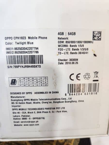 Oppo F9 4Gb 64gb 6