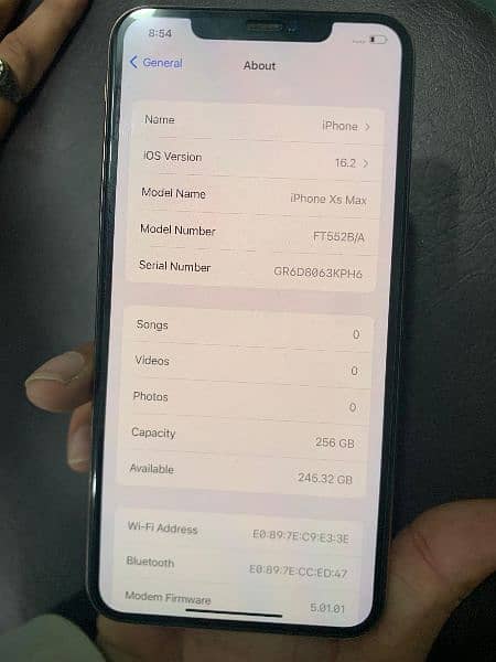 I phone xsmax 256gb non pta sim working 86 BH 7