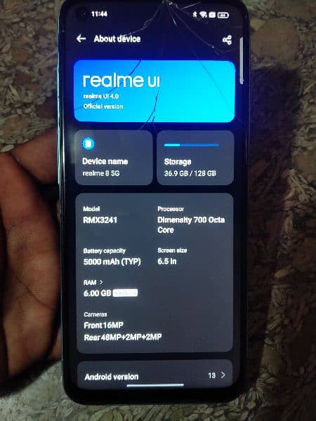 realme 8 5g pta block hay 6+6 128 gb 1