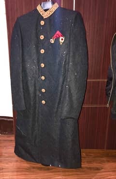 black sherwani dulha sherwani black