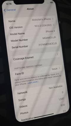 iPhone X PTA approved Ram 264