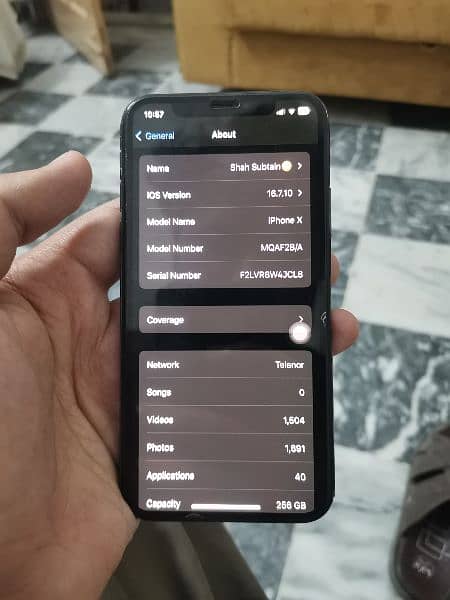 Apple iphone x Pta 256gb 5