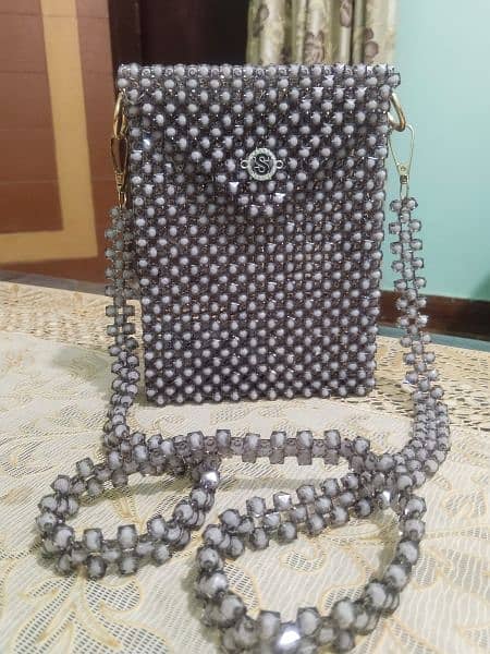 hand made beads bag 1