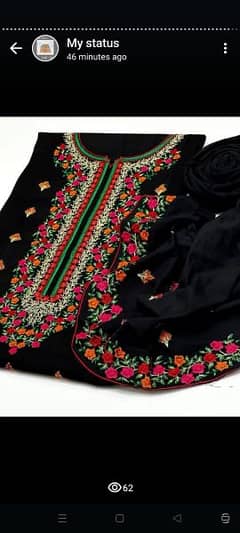 beautiful embroidery on black fabric