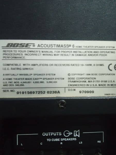 Bose Am 6 series woffer 1