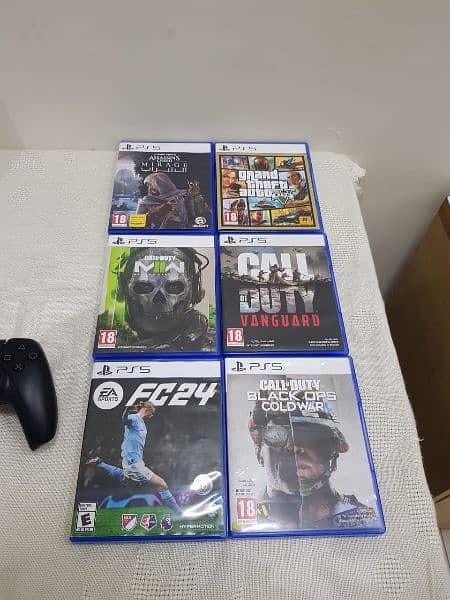 Playstation 5 PS5 with Two Controllers and 6 Games 6