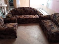 sofa set brown colour