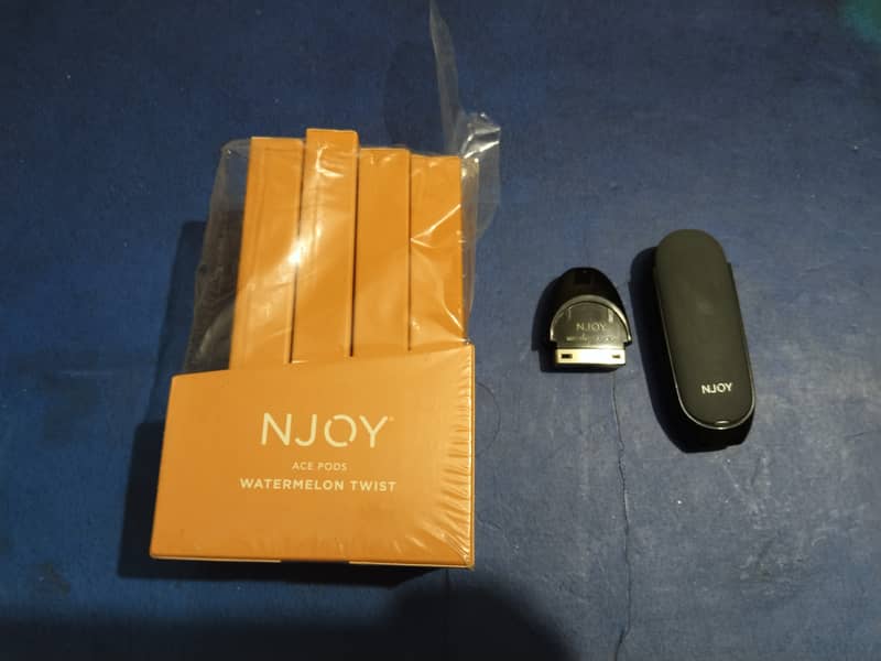 NJOY ACE POD - RECHARGEABLE - REFILLABLE - 8 CARTRIDGES - JUST 1,600/- 3