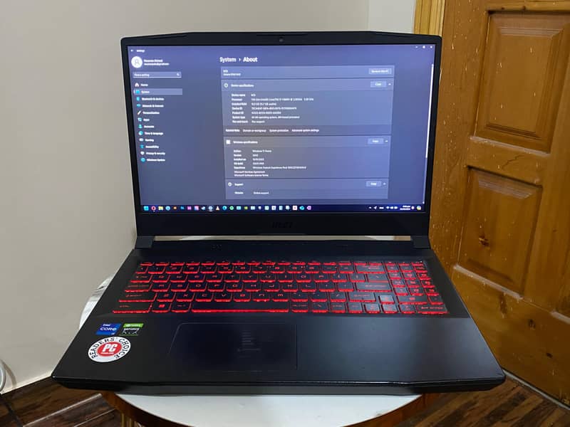 MSI Katana GF66 i7 11th Gen, Nvidia RTX 3050ti, 16GB Ram, 512 SSD 6