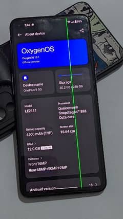 Oneplus 9 5g 12 /256 green line