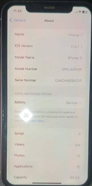 iPhone 11 factory unlock jest screen may line ayi ḧä  baki sab KO hai 2