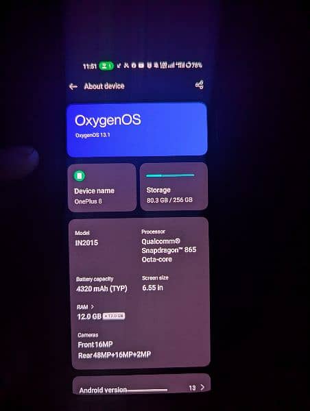 OnePlus 8 12/256 Gb Dual Sim Approved Patch 8