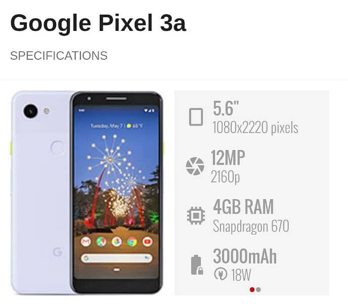 GOOGLE PIXEL 3A (PTA) 8