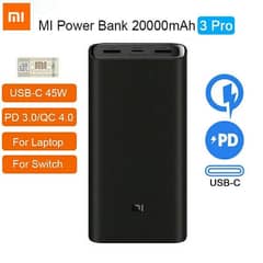 mi powerbank 3 pro 20000mah