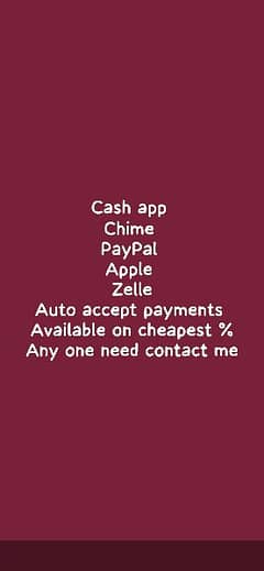 Cash app and Backends available on cheapest %