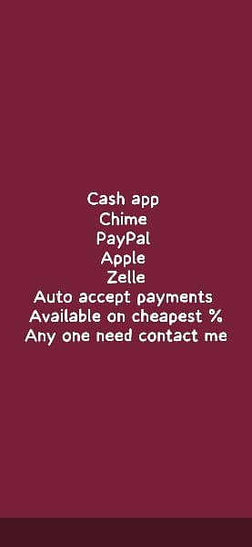 Cash app and Backends available on cheapest % 0